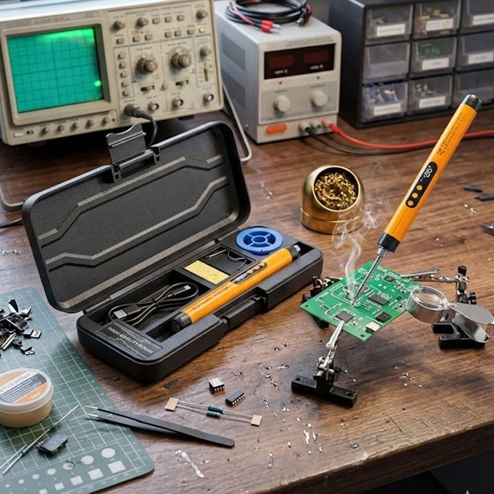Diy Electronics Bench - Mini lutownica USB z regulacją temperatury,