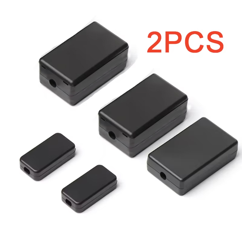 Diy Electronics Storage - 2 SZT. Plastikowa Wodoodporna Czarna Obudowa
