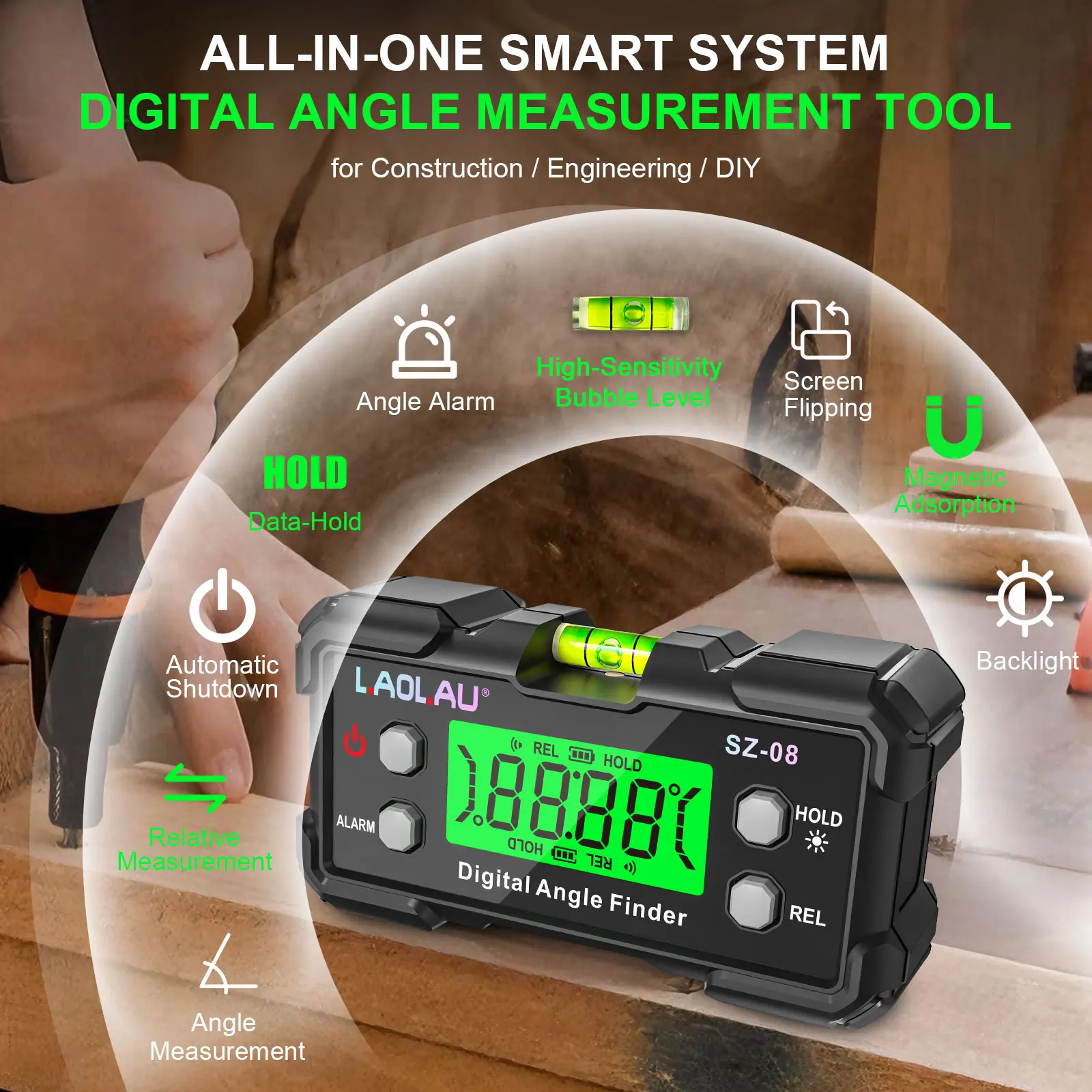 Cyfrowy miernik kąta z poziomi – Diy Electronics Storage recenzja i cena