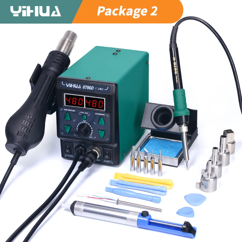 YIHUA 8786D Stacja lutownicza  – Diy Electronics Storage recenzja i cena